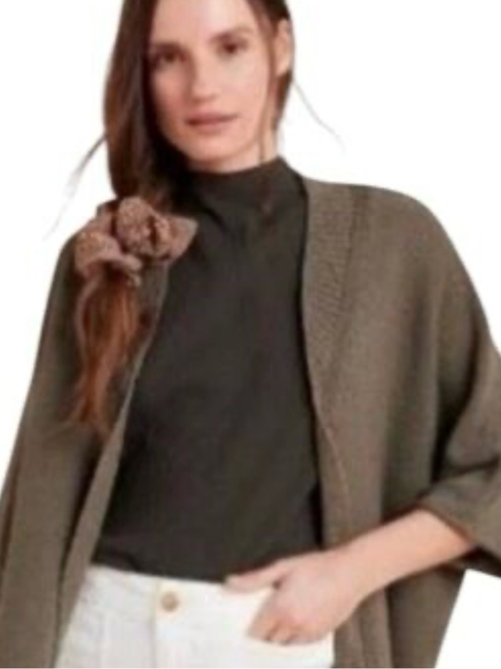 Anthropologie Akemi + Kin Open-Front Knit Black Cardigan One Size